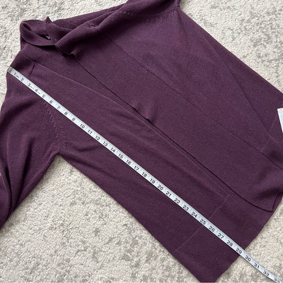 Coldwater Creek Purple Cardigan Sweater Open Front Jewel Tone Coastal Women’s XL - Picture 9 of 9